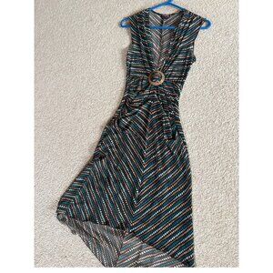 XOXO Vintage Dress Fit & Flare with strip accents